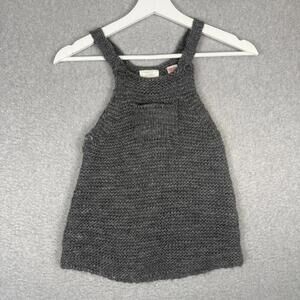 Zara Baby Girl Size 3-4T Toddler Gray Wool Acrylic Blend Knit A Line Dress